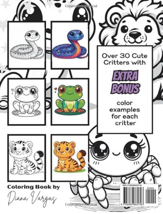 Cute Critters to Color - 8.5 x 11"