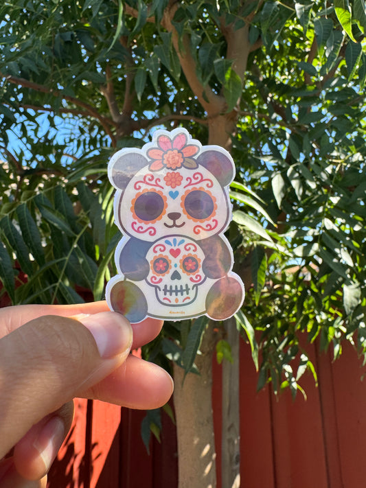 Not Glitter- Panda day of the dead sticker