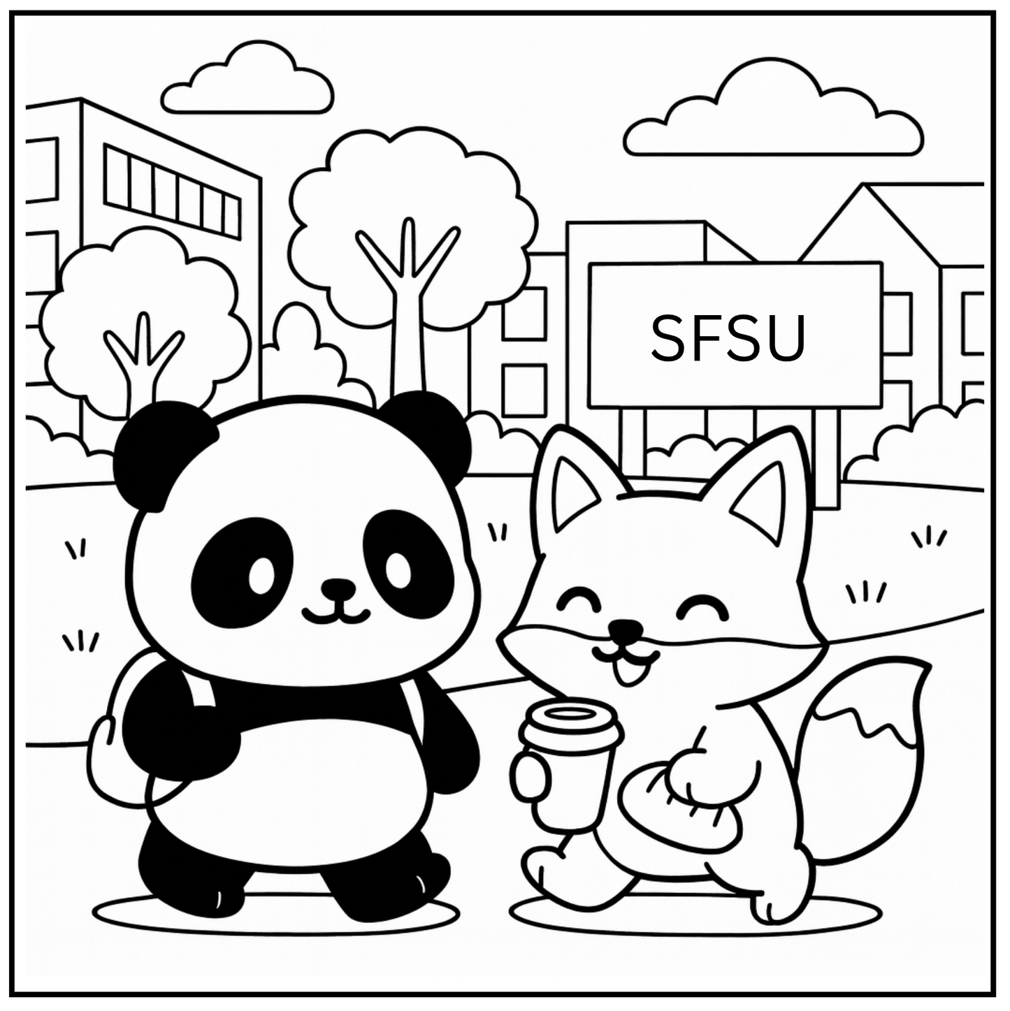 Bay Area Coloring book Adventure: Cute Critters & Culture to Color