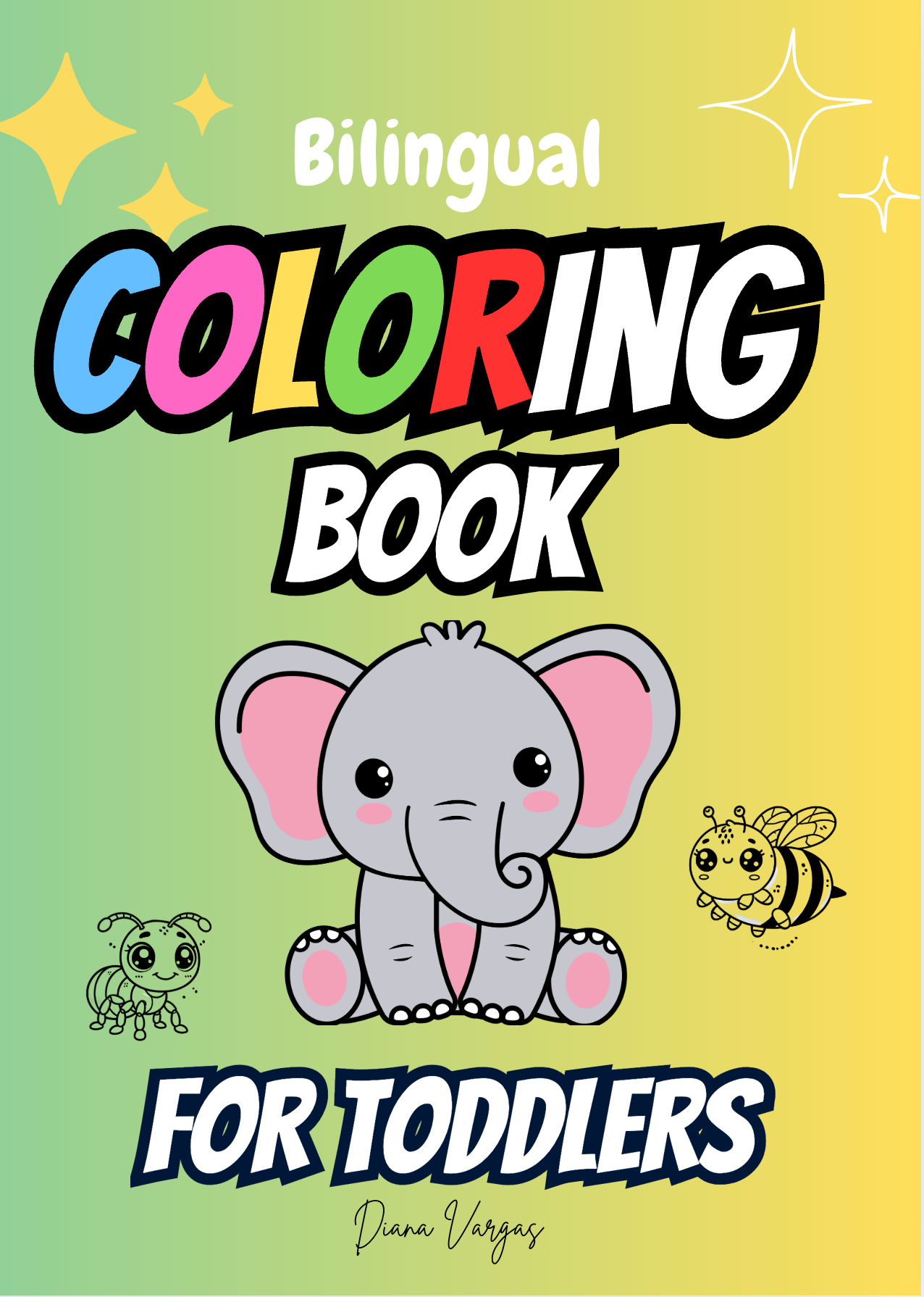 Bilingual Coloring Book for Toddlers: Spanish English Animals to Color
